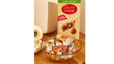 The new non-dairy chocolate offerings from Lindt Lindor. Pic: Lindt